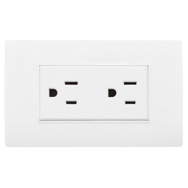LINEA BK PLUS BLANCA INCRUSTAR TOMA DOBLE 110-220 (118K-06) (HT20680)
