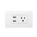 LINEA BK PLUS BLANCA INCRUSTAR TOMA SENCILLO + 2 USB (118K-36) (HT20686)