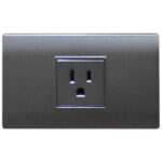 LINEA BK PLUS GRIS INCRUSTAR TOMA SENCILLO 110-220 (118K-08-FMGRY) (HT20709)