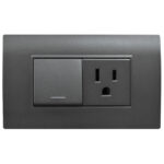 LINEA BK PLUS GRIS INCRUSTAR TOMA SWICHE 110-220 (118K-07-3W-FMGRY) (HT20710)