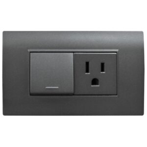 LINEA BK PLUS GRIS INCRUSTAR TOMA SWICHE 110-220 (118K-07-3W-FMGRY) (HT20710)