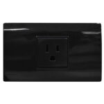 LINEA BK PLUS NEGRA INCRUSTAR TOMA SENCILLO 110-220 (118K-08-BLK) (HT20723)
