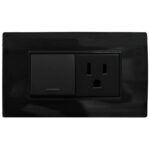 LINEA BK PLUS NEGRA INCRUSTAR TOMA SWICHE 110-220 (118K-07-3W-BLK) (HT20724)
