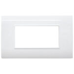 LINEA BK PLUS TAPA COLOR  BLANCA MODULO DOBLE (118K-202)(HT20732)