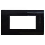 LINEA BK PLUS TAPA COLOR NEGRA MODULO DOBLE (118K-202-BLK)(HT20738)