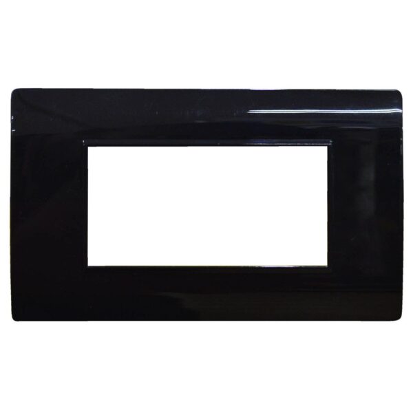 LINEA BK PLUS TAPA COLOR NEGRA MODULO DOBLE (118K-202-BLK)(HT20738)