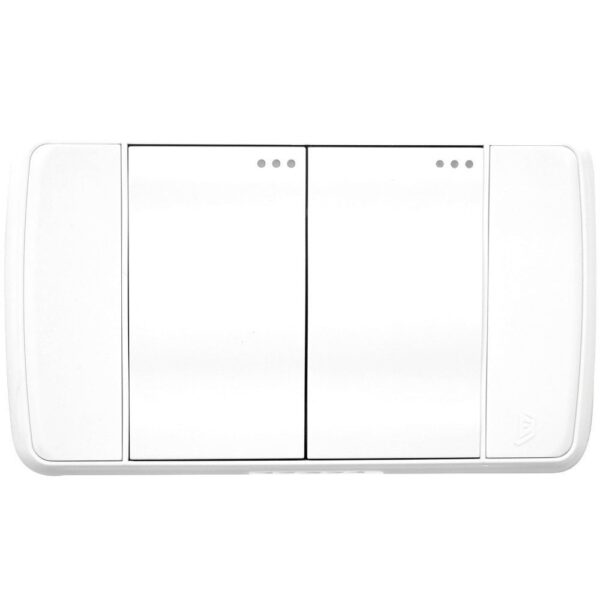 LINEA FUTURA BLANCA INCRUSTAR SWICHE DOBLE  DUKE ENERGY (V16-007)