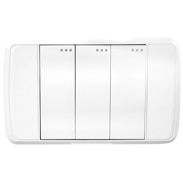 LINEA FUTURA BLANCA INCRUSTAR SWICHE TRIPLE  DUKE ENERGY (V16-009)