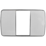 LINEA FUTURA BLANCA INCRUSTAR TAPA SENCILLA BLANCA Y BORDE CROMADO DUKE ENERGY (V16-01P)