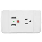 LINEA FUTURA BLANCA INCRUSTAR TOMA + CONECTOR USB DOBLE DUKE ENERGY (V16-032)