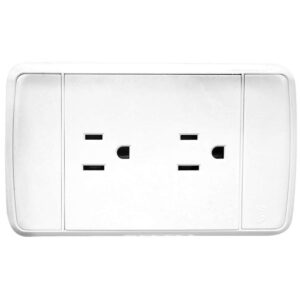 LINEA FUTURA BLANCA INCRUSTAR TOMA DOBLE  DUKE ENERGY (V16-014)