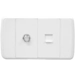 LINEA FUTURA BLANCA INCRUSTAR TOMA TELEFONO + TV DUKE ENERGY (V16-036)