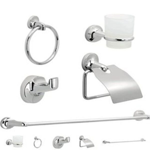 LINEA GRIVAL KIT ACCESORIOS PARA BANO X 6 PIEZAS CORONA PALERMO (PL6100001)