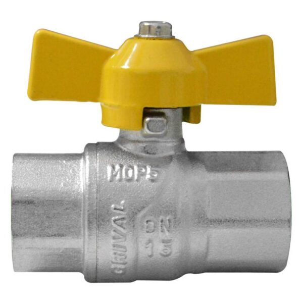 LINEA GRIVAL LLAVE GAS AMARILLA 1/2 CHAPOLA MARIPOSA (717443331 (PAQ X 6