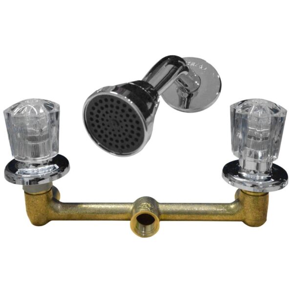 LINEA GRIVAL MEZCLADOR 8 PUL + DUCHA REGADERA POMO BRIZA (324503331) (PAQ X 4)