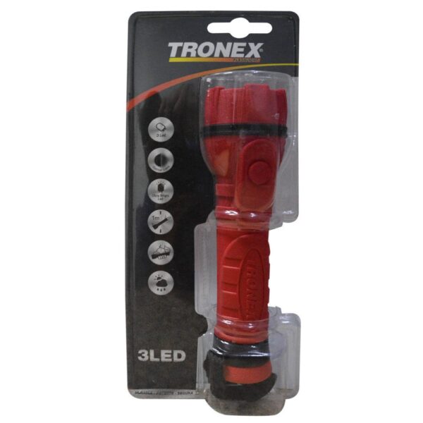 LINTERNA TRONEX 1 LED 100 LUMENES ENCAUCHETADO ROJO (PILA AA) (TRL20LR6CA)