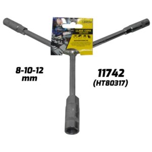 Llave Copa en y con Cuadrante Uduke 8-10-12 MM (HT80317)
