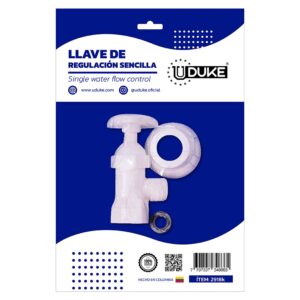 LLAVE REGULACION PLASTICA SENCILLA EN BLISTER UDUKE (7052)