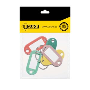 LLAVERO PLASTICO IDENTIFICADOR MARCA LLAVE PAQ X 5 UDUKE