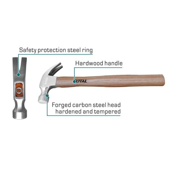 MARTILLO 16 OZ MANGO MADERA SUPER SELECT TOTAL (THTW7316)