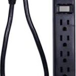 TOMA MULTIPLE GENERAL ELECTRI 6 SALIDAS NEGRO CABLE 2FT (GE14831)