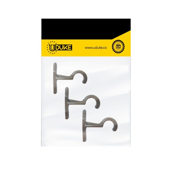 ACCESORIO CORTINERO SOPORTE MURO CAFE DE 1 PQT X 3 UDUKE