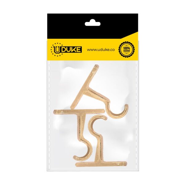 ACCESORIO CORTINERO SOPORTE MURO DORADO DE 3/4 PAQ X 3 UDUKE