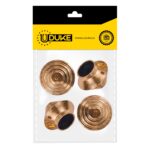 ACCESORIO CORTINERO TERMINAL DORADO ESCALERA 3/4 PAQ X 4 UDUKE