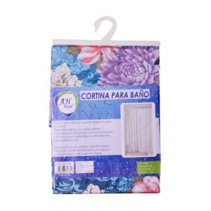 CORTINA PARA BAÑO DE TELA CON GANCHOS 170 X 180 CMS (PAC2156-1784)