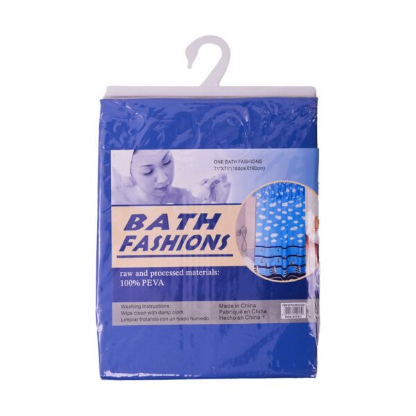CORTINA PARA BAÑO SOLO FONDO CON GANCHOS 180 X 180 CMS (PAC50022-2025)