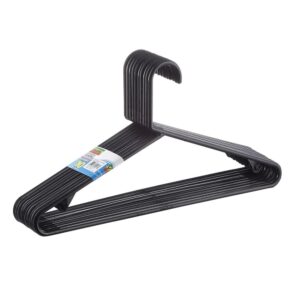 GANCHO ROPA X 10 NEGRO VANYPLAS