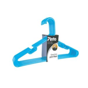GANCHO ROPA X 10 TURQUESA PINTO