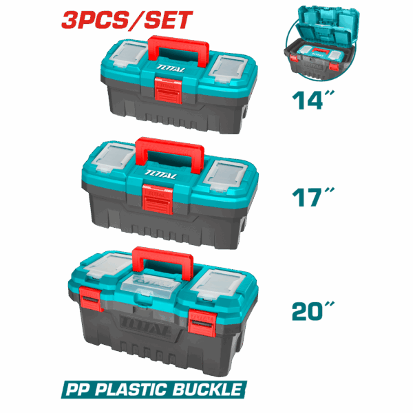 SET DE 3 CAJA HERRAMIENTA 14", 17" y 20" TOTAL (TPBXK0031)