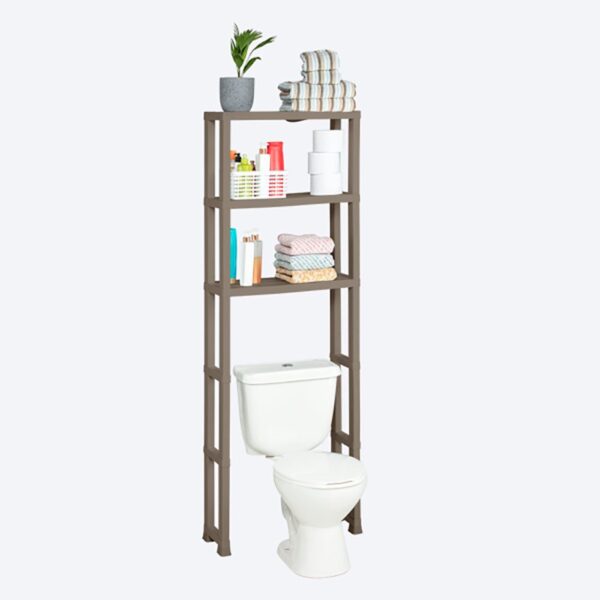 ESTANTE ORGANIZADOR DE BAÑO SIN PUERTAS GRIS RIMAX (12981)