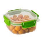 CONTENEDOR CUADRADO CLIP/L N1 0,6 LT POLIMES