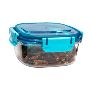 CONTENEDOR CUADRADO TRANSPARENTE N1 0,5 LT POLIMES