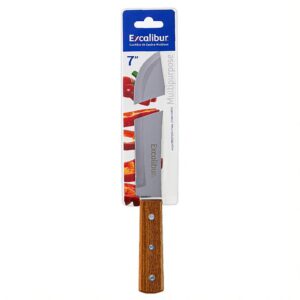 CUCHILLO 7 MULTIUSOS INOX MANGO MADERA EXCALIBUR