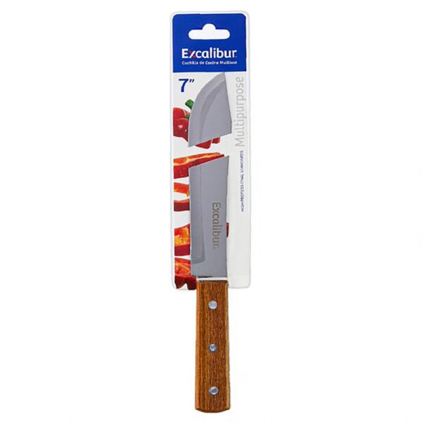 CUCHILLO 7 MULTIUSOS INOX MANGO MADERA EXCALIBUR