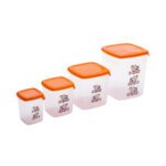 JUEGO RECIP CUAD X 4 PEQUENO DECORA RIMO