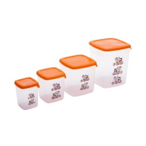 Juego Recip Cuad x 4 Pequeno Decora Rimo
