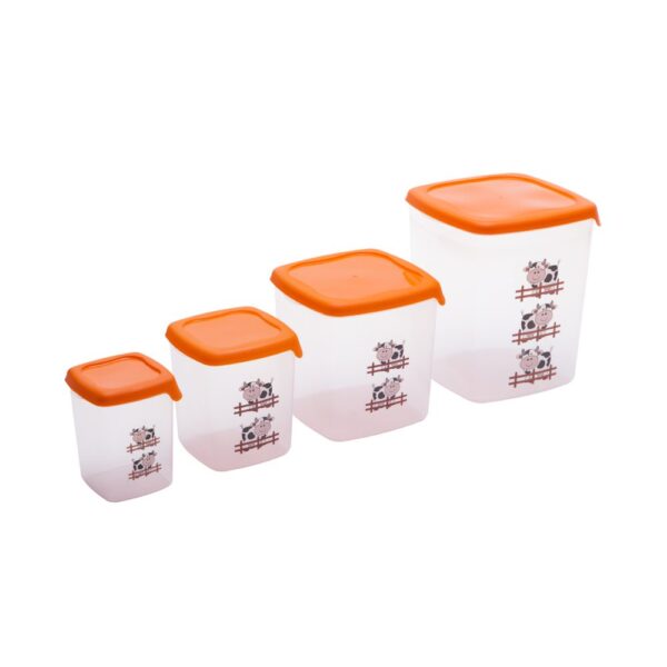 JUEGO RECIP CUAD X 4 PEQUENO DECORA RIMO