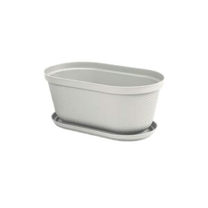 MATERA OVAL RAFIA 40CM GRIS RIMAX (12987)