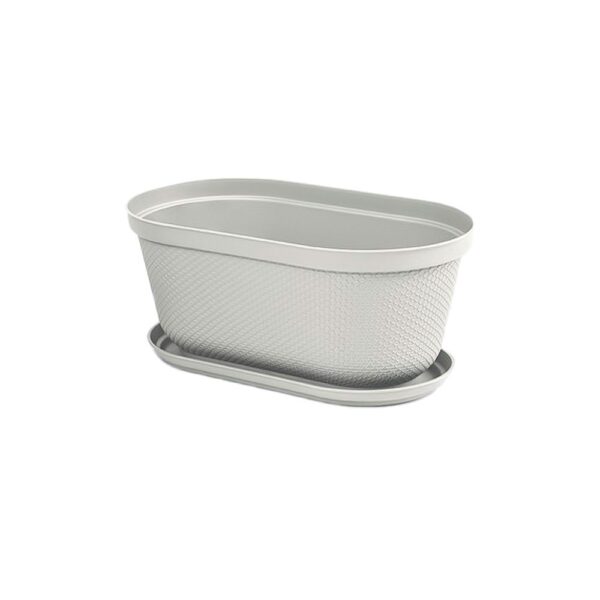 MATERA OVAL RAFIA 40CM GRIS RIMAX (12987)