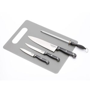 SET X 3 CUCHILLOS/TABLA/AFILADOR UNIVERS