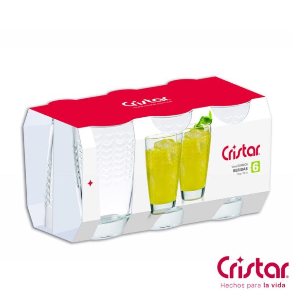VASO CRISTAL ROMBOS 0678CL6 CRISTAR