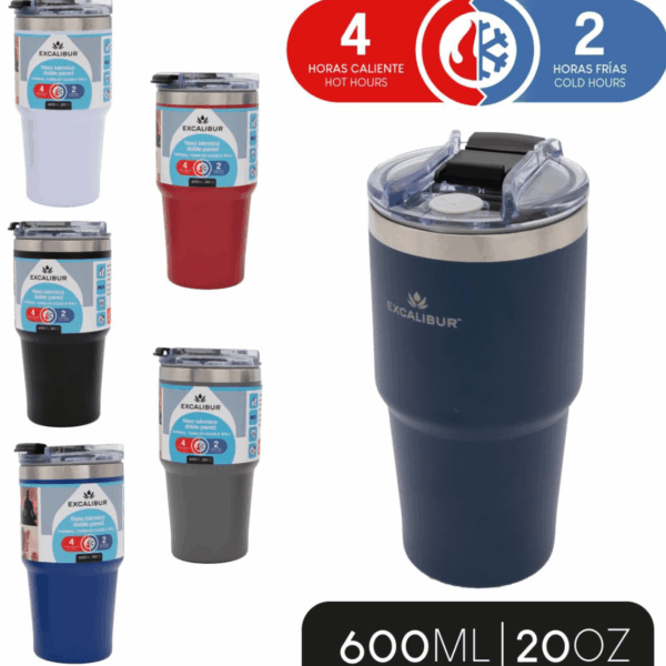VASO TERMICO 600ML EXCALIBUR
