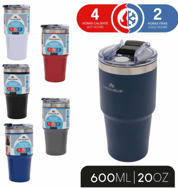 VASO TERMICO 600ML EXCALIBUR