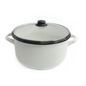 OLLA BLANCA 26 TAPA VIDRIO PELTRE NORTH(7705)