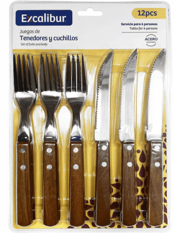 SET TENED/CUCHILLO SIERRA 12PZ EXCALIBUR(A151-KF2302-12)
