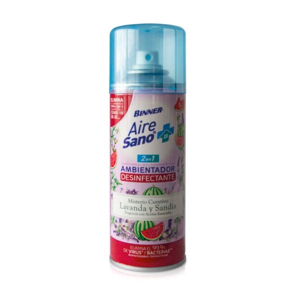 AMBIENTADOR DESINFECTANTE BINNER SANO LAVANDA/SANDIA 250ML (207148)